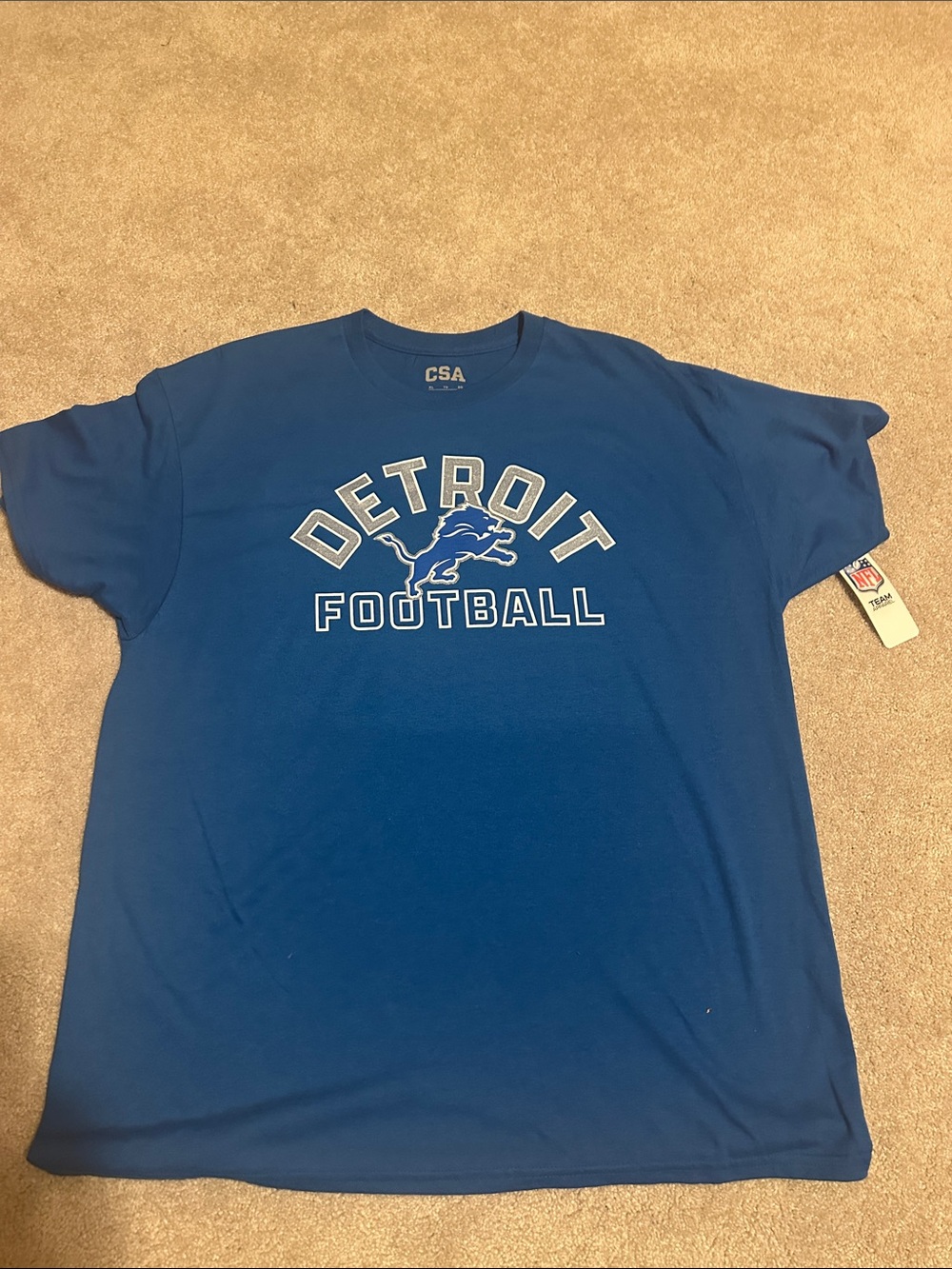 Men's Detroit Football Short-Sleeve Crew T-Shirt - Blue